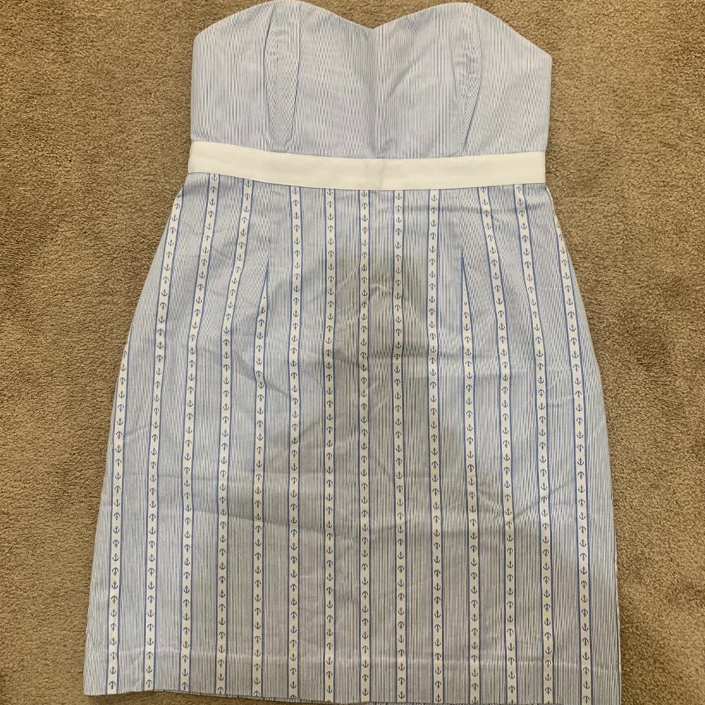 New Vineyard Vines Strapless Maritime Striped Dress